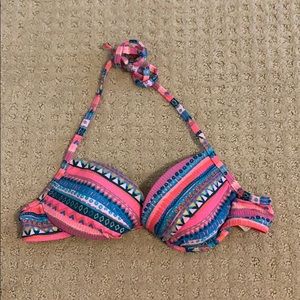 Multicolored bikini top